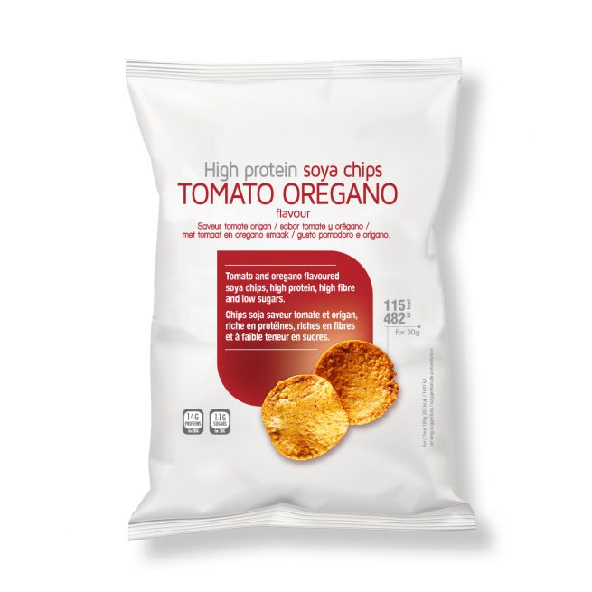 Chips soja met tomaat oregano smaak (2 zakjes)