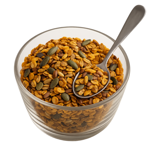 Sanaslank bio Granola met 3 zaden – Eiwitrijk, Vezelrijk & Keto-Friendly (5 zakjes)