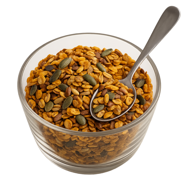 Sanaslank bio Granola met 3 zaden – Eiwitrijk, Vezelrijk & Keto-Friendly (5 zakjes)